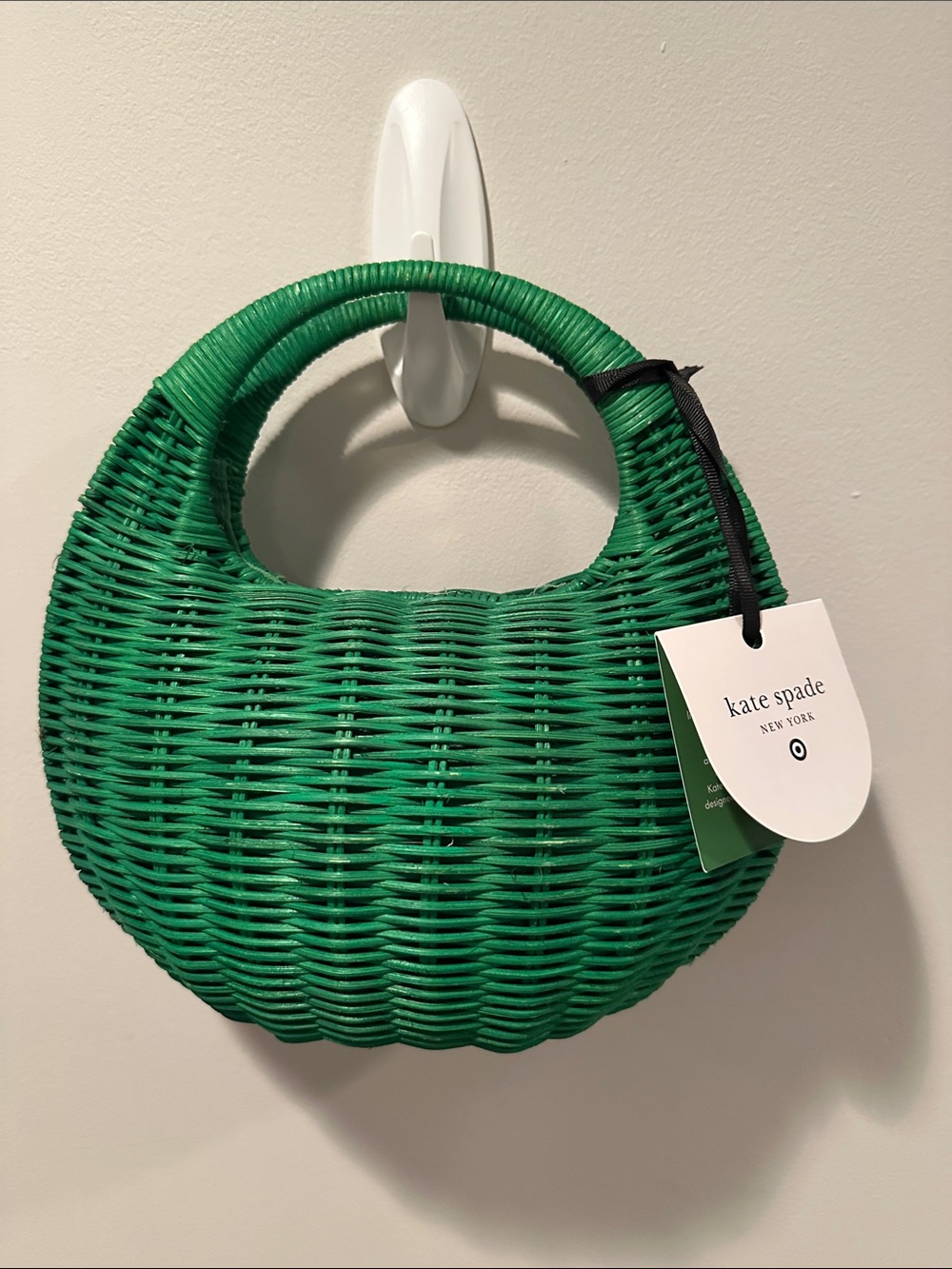 kate spade X Target Green Round Wicker Tote